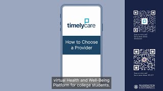 TimelyCare Guide for WUST Students | Choose Your Provider #studentwellness #virtualcare