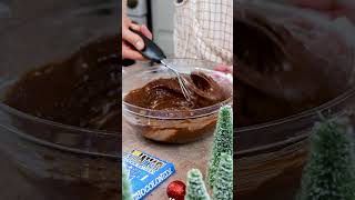 Layered Peppermint Chocolate Ganache Brownies #brownierecipes #christmasbaking #christmasrecipes