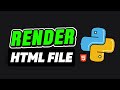 How to Render HTML Files in Flask? – Python Web Development Tutorial 2