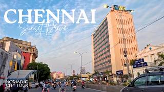 Chennai Sunset Drive | Anna Salai [4K]