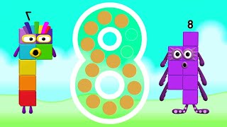 Numberblocks Learning Academy #228 - Numberblocks 8 3 7 9 1 - Numberblocks Magic Run - Numberblocks
