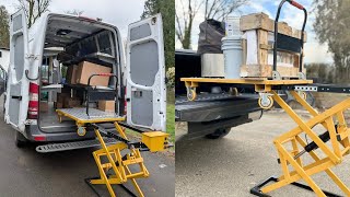 This Innovative Lift & Slide Cart Simplifies Heavy Cargo Loading