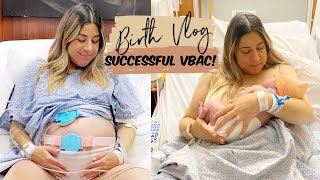 LABOR AND DELIVERY VLOG| SUCCESFUL VBAC + MEMBRANE SWEEP