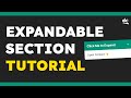 How to Create Expandable Sections with HTML, CSS & JavaScript