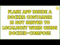 Flask app inside a docker container is not served to localhost when using docker-compose