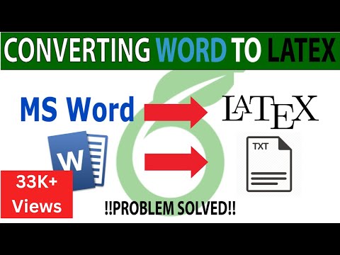 How can I convert a Word document to LaTeX?