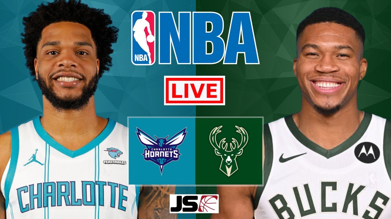 Charlotte Hornets Vs Milwaukee Bucks | NBA Live Scoreboard 2024 | Jimby ...