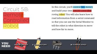 COMP 444 SparkFun Inventor's Kit Project 5 - Circuit 5B: Remote-Controlled Robot (Coding Challenge)