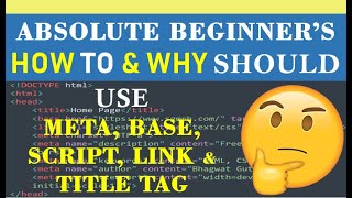 HTML Tutorial: Title, Script, Link & Meta Tags | Web Development Tutorials | Fixwebnow