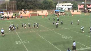 Kekaha Titans vs Kapaa Jr Midget Kaleo Fu and Lamaku McGee QB sack Kauai Pop Warner Football