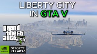 Flying to Liberty City (4090 4k) Walkthrough of Liberty City Preservation Project | No Commentary