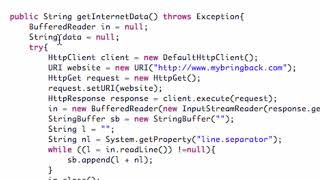 Android Developing Applications Tutorial 149 Viewing Internet data via StringBuffer