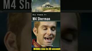 Rating M48A5 Patton Line in 30 seconds | WOT Console #shorts #wot