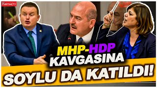 HDP ile MHP arasın sert tartışma! Süleyman Soylu da araya girdi!