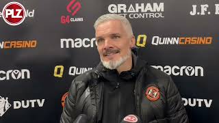 Jim Goodwin calls out 'a few mindless idiots' as he is struck with coin on Tannadice debut