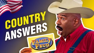 Yee-Haw! Steve Harvey loses his mind over the funniest "country" answers and accents on Family Feud!