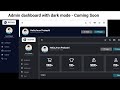 Responsive Admin dashboard with Dark mode -- Pure HTML and CSS -- Coming soon -- Free Source Code