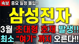 [삼성전자 주가 전망] 주가흐름 완벽예측!! 3월 큰 수익 날겁니다!! 단!! 이내용 모르면 정말 큰일 납니다!! 주주님들 필수 시청 하세요!!