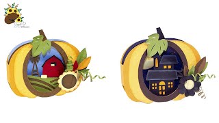 Halloween and Harvest Pumpkin Box Card SVG Assembly Tutorial