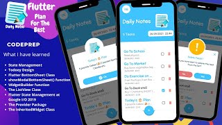 Daily Notes on Flutter || Compelet Project with Source code || Task management App. || #Flutter