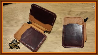 Making a Handmade Leather Bifold Card Wallet / El Yapımı Deri İki Katlı Kart Cüzdanı Yapımı