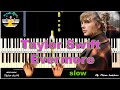 Taylor Swift - Evermore - SLOW Easy Piano Tutorial