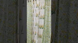 Grab the latest and beautiful cambric cotton handblock printed curtains#decorhome #youtubeshorts