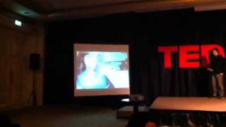 Kickstarter CEO, Perry Chan speaking in TEDxTripoli