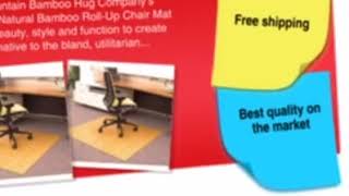 Anji Mountain Bamboo 48 X 52 Natural Bamboo Roll Up Chair Mat   AMB24012   ofconcepts com