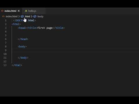 How To Link A Javascript File To Html File In Visual Studio Code - YouTube