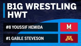 HWT: #8 Youssif Hemida (Maryland) vs. #1 Gable Steveson (Minnesota) | Big Ten Wrestling