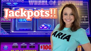 $100 Wheel of Fortune +Double Top Dollar! High Limit Slot Jackpots!!