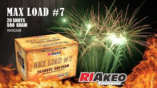 USA 1.4G CAKE MAX LOAD#7 20 shots RK52408 | RIAKEO FIREWORKS