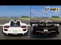 The Crew 2 | Porsche 918 Spyder 2015 vs. Lamborghini Veneno 2013 Performance and Sound Comparison