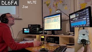 CW DX QSO DL6FA with WL7E 7620km to Alaska Morse basic Telegrafie 25WPM DOK F38 Begali Janus