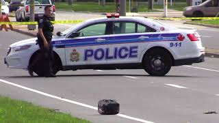 Raw: Cyclist in critical condition after collision near Ogilvie and Cyrville roads