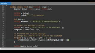 Java Cryptography Lesson 01) Rot1