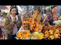 Countryside Street Food Tour - Walking Tour 4K, Kandal Province, Cambodia 2024