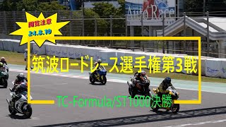 閲覧注意　2024筑波ロードレース選手権第3戦　TC-F/ST1000決勝　#646　還暦ライダー【アルバトロス】