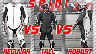 SPIDI Regular/Tall/Robust Race Suit Comparison | Sportbike Track Gear