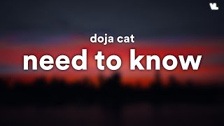 doja cat - need to know (lyrics)