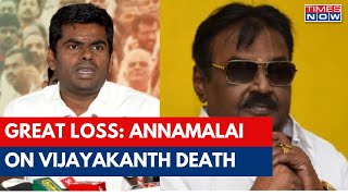 Vijayakanth Death: Annamalai Pays Tribute To Vijaykanth, Says Great Loss For Our State And Country