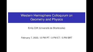 WHCGP: Emily Cliff, "Moduli spaces of principal 2-group bundles and a categorification ..."