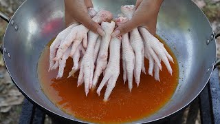 Fried Chicken Feet Curry Recipe | Curry Chicken Feet Cooking and Eating