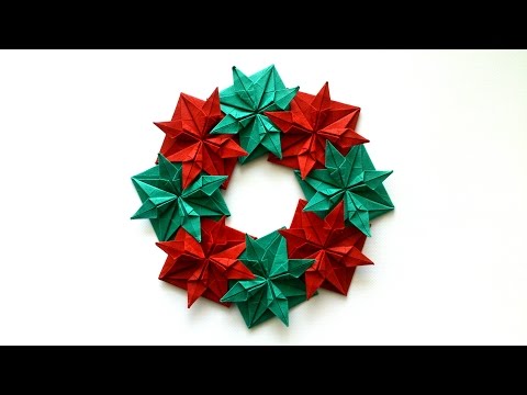 How to make an Origami Christmas Wreath How to make an Origami Christmas Wreath
