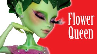 Doll Repaint: Flower Queen X Mr. Super Customs | Monster High Custom