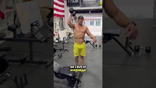 Single-Arm Overhead Dumbbell Tricep Extension - Exercise Demo #triceps #armworkout #shorts