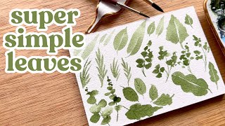 8 watercolor leaves that are super simple!