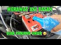 merawat aki basah si casper [daily vlog]