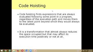3 2 COMPILER DESIGN - GLOBAL OPTIMIZATION(Cont...)